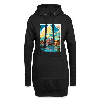 Melbourne Florida Vintage Reiseposter Souvenir - Hoodie-Kleid - Schwarz - Vorne