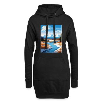 Twin Lakes Alaska Vintage Reiseposter Souvenir - Hoodie-Kleid - Schwarz - Vorne