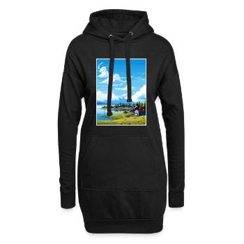 Wasilla Alaska Vintage Reiseposter WPA Souvenir - Hoodie-Kleid - Schwarz - Vorne
