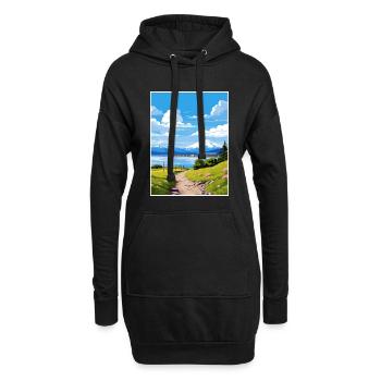 Homer Alaska Vintage voyage affiche WPA Souvenir - Sweat-shirt à capuche long Femme - noir - Devant