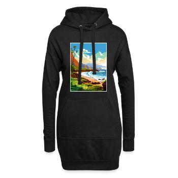 Kauai Hawaii Vintage Reiseposter WPA Souvenir - Hoodie-Kleid - Schwarz - Vorne