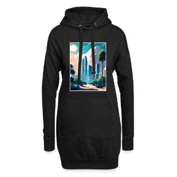 Houston Texas Vintage voyage affiche WPA Souvenir - Sweat-shirt à capuche long Femme - noir - Devant