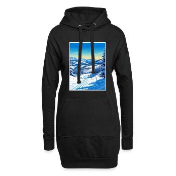 Deer Valley Utah Vintage voyage affiche Souvenir - Sweat-shirt à capuche long Femme - noir - Devant