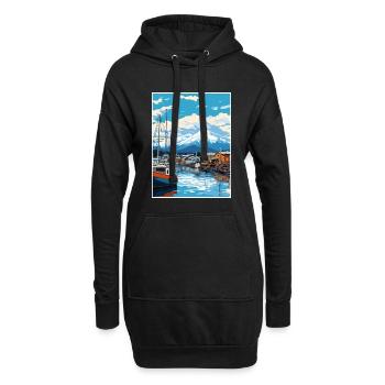 Cordova Alaska Vintage voyage affiche WPA Souvenir - Sweat-shirt à capuche long Femme - noir - Devant