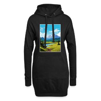 Chugach Alaska Vintage Reiseposter WPA Souvenir - Hoodie-Kleid - Schwarz - Vorne