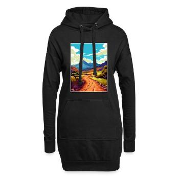 Haleakala Hawaii Vintage voyage affiche souvenir - Sweat-shirt à capuche long Femme - noir - Devant