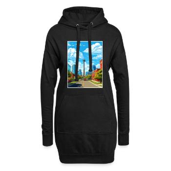 Calgary, Canada, Affiche de voyage vintage, WPA, Souvenir - Sweat-shirt à capuche long Femme - noir - Devant