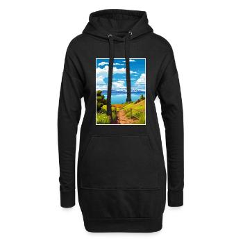 Bear Lake Utah Vintage voyage affiche WPA Souvenir - Sweat-shirt à capuche long Femme - noir - Devant