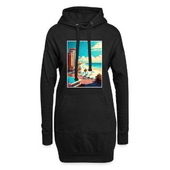 Destin Florida Vintage Voyage Poster WPA Souvenir - Sweat-shirt à capuche long Femme - noir - Devant