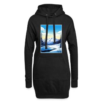 Girdwood Alaska Vintage Reiseposter WPA Souvenir - Hoodie-Kleid - Schwarz - Vorne