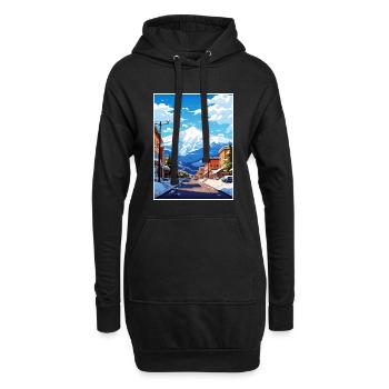 Brian Head Utah Vintage voyage affiche WPA Souvenir - Sweat-shirt à capuche long Femme - noir - Devant