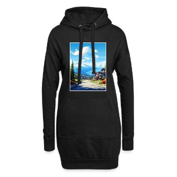 Whistler Canada Vintage voyage affiche WPA Souvenir - Sweat-shirt à capuche long Femme - noir - Devant