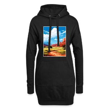 Zeder Utah Vintage Reiseposter WPA Souvenir - Hoodie-Kleid - Schwarz - Vorne