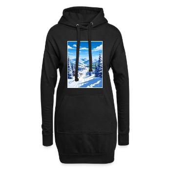 Deer Valley Utah Vintage voyage affiche Souvenir - Sweat-shirt à capuche long Femme - noir - Devant