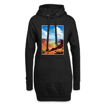 Green River Utah Vintage voyage affiche Souvenir - Sweat-shirt à capuche long Femme - noir - Devant