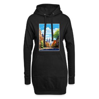 Montréal Canada Vintage voyage affiche WPA Souvenir - Sweat-shirt à capuche long Femme - noir - Devant