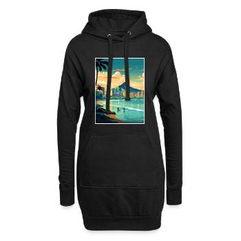 Honolulu Hawaii Vintage Reiseposter WPA Souvenir - Hoodie-Kleid - Schwarz - Vorne