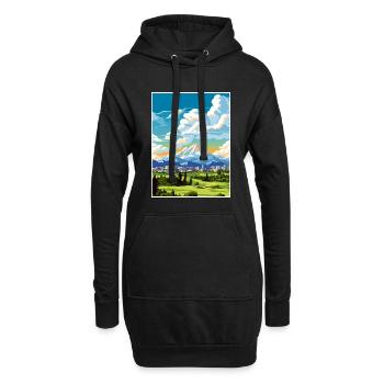 Anchorage Alaska Vintage voyage affiche Souvenir - Sweat-shirt à capuche long Femme - noir - Devant