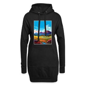 Mauna Kea Hawaii Vintage Reiseposter Souvenir - Hoodie-Kleid - Schwarz - Vorne
