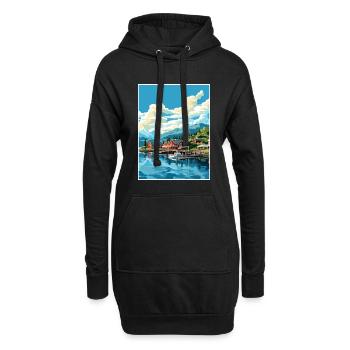Ketchikan Alaska Vintage Reiseposter Souvenir - Hoodie-Kleid - Schwarz - Vorne