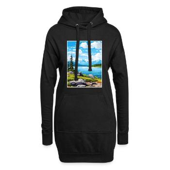 Naknek Lake Alaska Vintage Reiseposter Souvenir - Hoodie-Kleid - Schwarz - Vorne