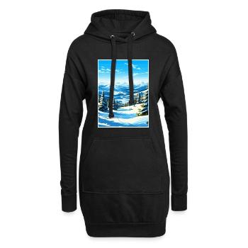 Deer Valley Utah Vintage voyage affiche Souvenir - Sweat-shirt à capuche long Femme - noir - Devant