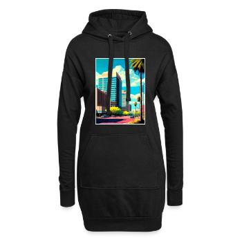 Glendale Arizona Vintage voyage affiche Souvenir - Sweat-shirt à capuche long Femme - noir - Devant