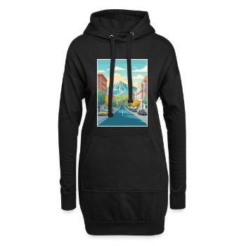 Provo Utah affiches Vintage voyage affiche Souvenir - Sweat-shirt à capuche long Femme - noir - Devant
