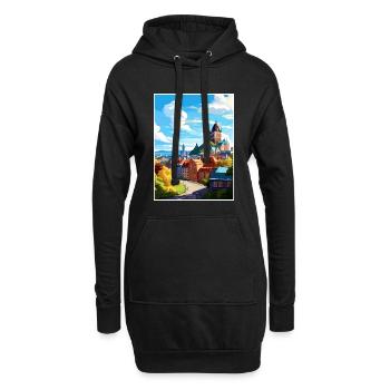 Québec Canada Vintage voyage affiche WPA Souvenir - Sweat-shirt à capuche long Femme - noir - Devant