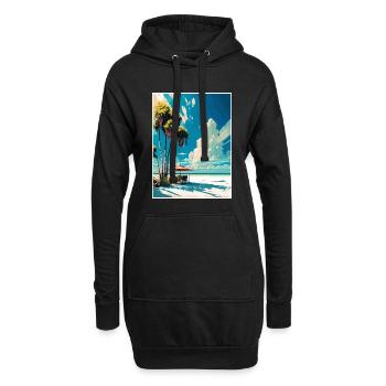 Siesta Key Florida Vintage Reiseposter Souvenir - Hoodie-Kleid - Schwarz - Vorne