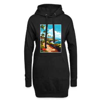 Kailua Kona Hawaii Vintage Reiseposter Souvenir - Hoodie-Kleid - Schwarz - Vorne