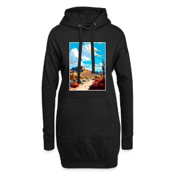 Vallée d’Oro Arizona Vintage voyage affiche Souvenir - Sweat-shirt à capuche long Femme - noir - Devant