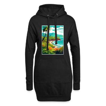 Kailua Kona Hawaii Vintage Reiseposter Souvenir - Hoodie-Kleid - Schwarz - Vorne