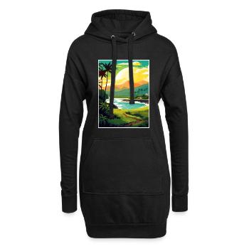 Kailua Kona Hawaii Vintage Reiseposter Souvenir - Hoodie-Kleid - Schwarz - Vorne