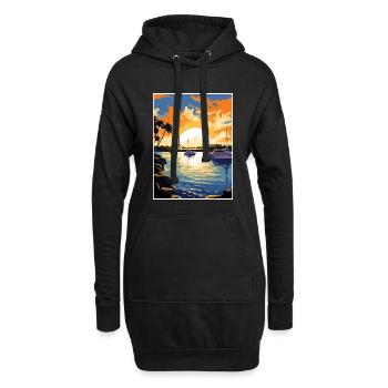 Pearl Harbor Hawaii Vintage Reiseposter Souvenir - Hoodie-Kleid - Schwarz - Vorne