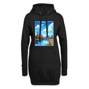 Melbourne Australien Deko Vintage Reiseposter WPA - Hoodie-Kleid - Schwarz - Vorne