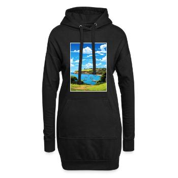Waiheke Island Neuseeland Vintage Reiseposter - Hoodie-Kleid - Schwarz - Vorne