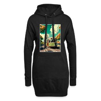 Christchurch Nouvelle-Zélande Vintage Travel Poster WPA - Sweat-shirt à capuche long Femme - noir - Devant