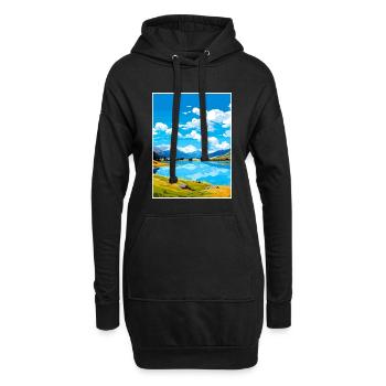 Lake Hayes Neuseeland Vintage Reiseposter WPA - Hoodie-Kleid - Schwarz - Vorne