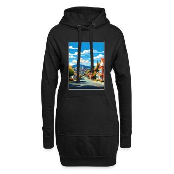 Wellington Nouvelle-Zélande Vintage voyage affiche WPA - Sweat-shirt à capuche long Femme - noir - Devant