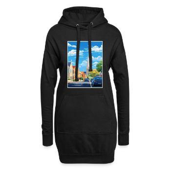 Christchurch Nouvelle-Zélande Vintage Travel Poster WPA - Sweat-shirt à capuche long Femme - noir - Devant