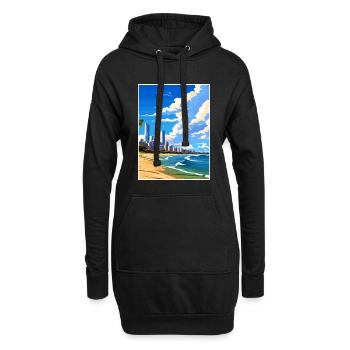 Gold Coast Australien Deko Vintage Reiseposter - Hoodie-Kleid - Schwarz - Vorne