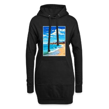 Cottesloe Beach Australie Affiche de voyage Vintage - Sweat-shirt à capuche long Femme - noir - Devant