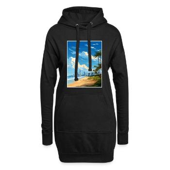 Gold Coast Australien Deko Vintage Reiseposter - Hoodie-Kleid - Schwarz - Vorne