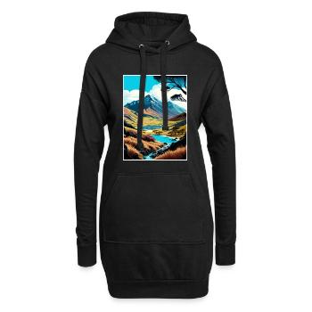 Egmont Nationalpark Neuseeland Reiseposter - Hoodie-Kleid - Schwarz - Vorne