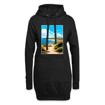 Rottnest Island Australie déco affiche de voyage - Sweat-shirt à capuche long Femme - noir - Devant