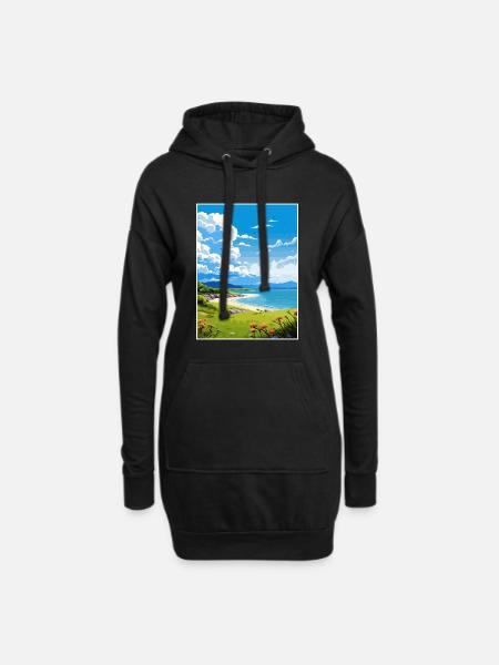 Pegasus Bay Baygift Neuseeland Reiseposter - Hoodie-Kleid - Schwarz