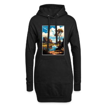 Parc national de Kakadu, Australie, affiche de voyage - Sweat-shirt à capuche long Femme - noir - Devant