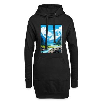 Franz Josef Gletscher Neuseeland Reiseposter - Hoodie-Kleid - Schwarz - Vorne