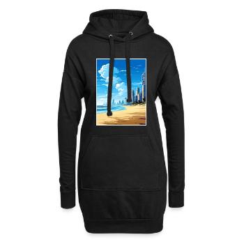 Surfers Paradise Beach Australien Reiseposter - Hoodie-Kleid - Schwarz - Vorne